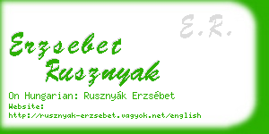 erzsebet rusznyak business card